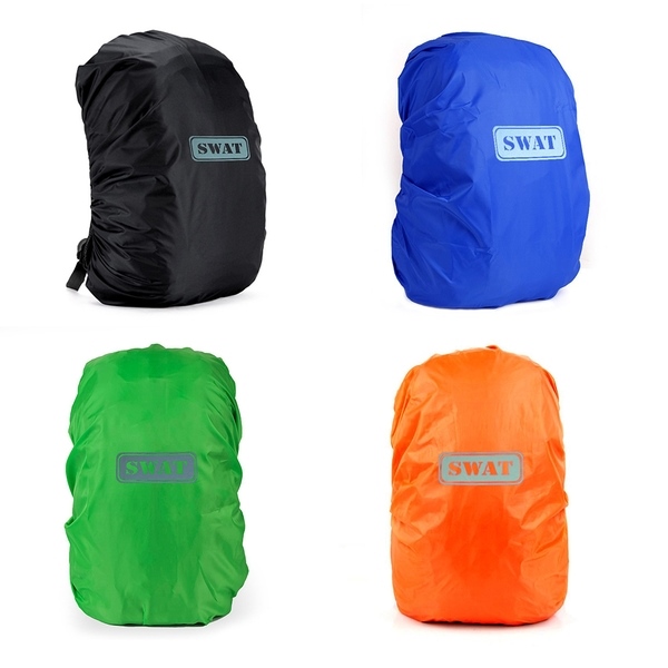 Trùm balo đi mưa Swat có phản quang size 45-55L