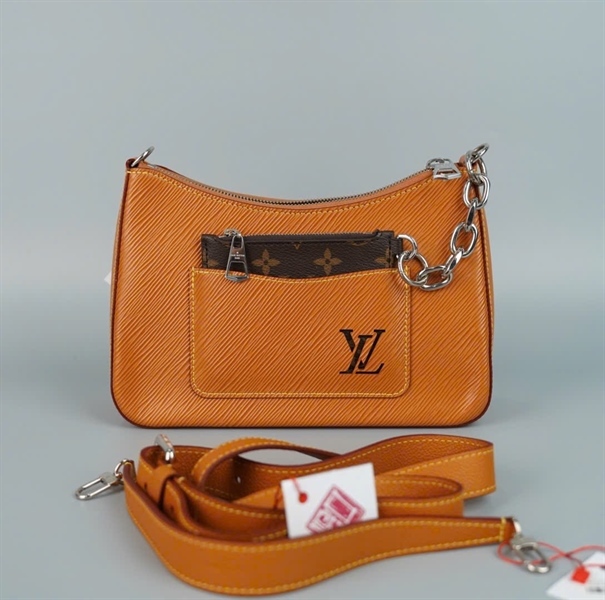 Túi LV Marelle nâu 2 strap kèm ví hoa nâu size 25 (BMC) +