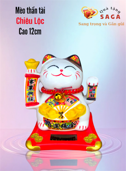 MÈO THẦN TÀI 12CM - CHIÊU LỘC - QUÀ TẶNG PHONG THỦY MAY MẮN