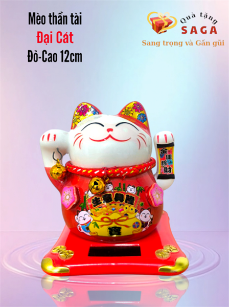 MÈO THẦN TÀI 12CM - ĐẠI CÁT - QUÀ TẶNG PHONG THỦY MAY MẮN
