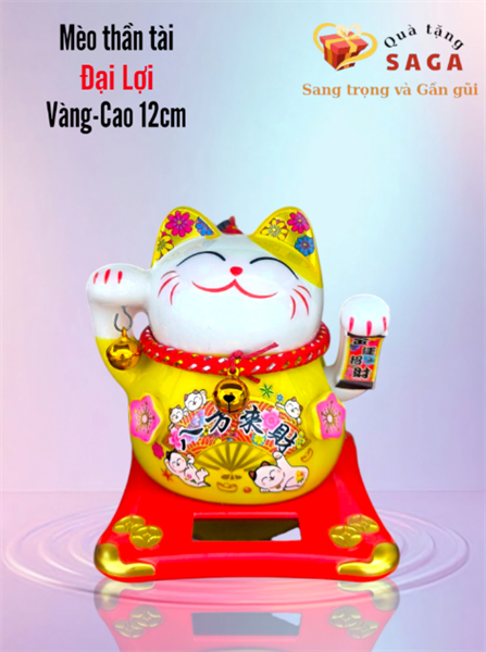 MÈO THẦN TÀI 12CM - ĐẠI LỢI - QUÀ TẶNG PHONG THỦY MAY MẮN