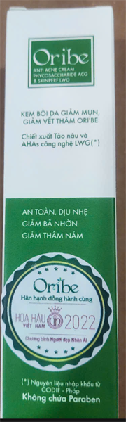 Kem bôi da giảm mụn, giảm vết thâm ORIBE 20g - DAKORI 2