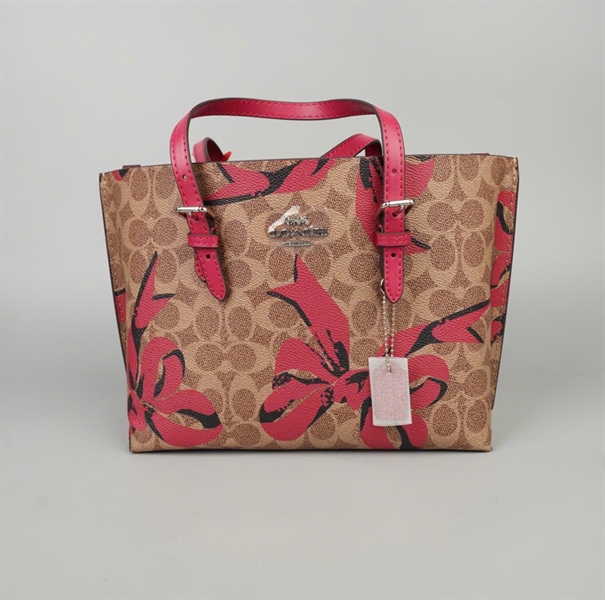 Túi Coach Handle họa tiết nơ sz24 +