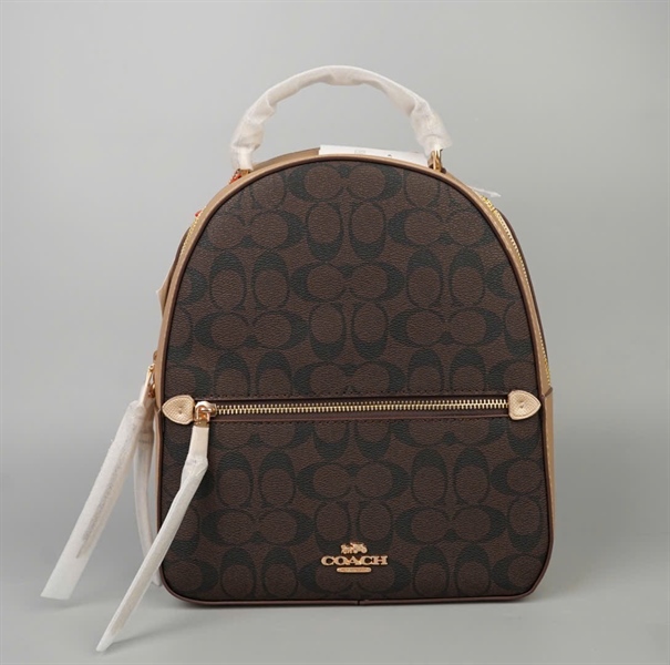 Balo Coach nâu viền nude +