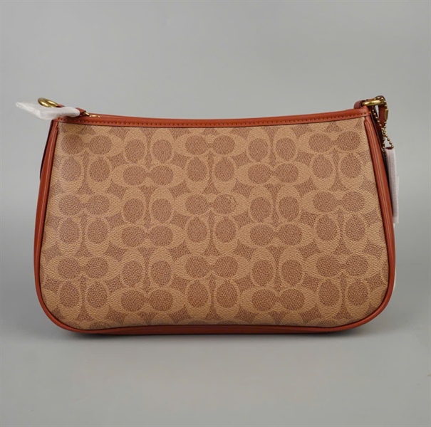 Túi Coach thuyền nâu 2 strap sz28 +