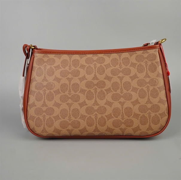 Túi Coach thuyền nâu 2 strap sz28 +