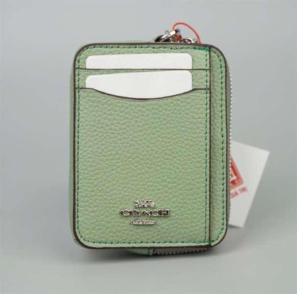 Ví Coach xanh kèm xích +