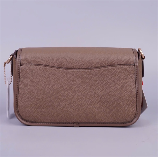 Túi Coach nâu đậm 2 strap sz24 +