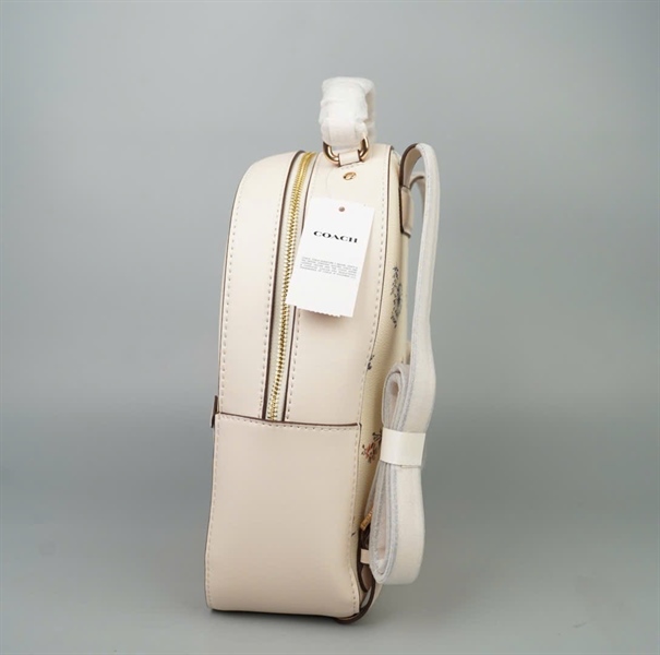 Balo Coach trắng họa tiết hoa +