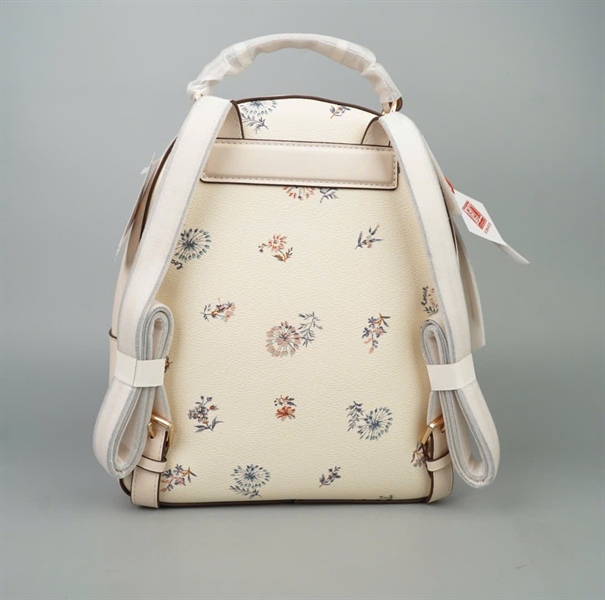 Balo Coach trắng họa tiết hoa +