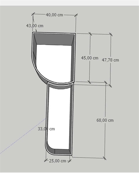 Chậu composite uốn góc