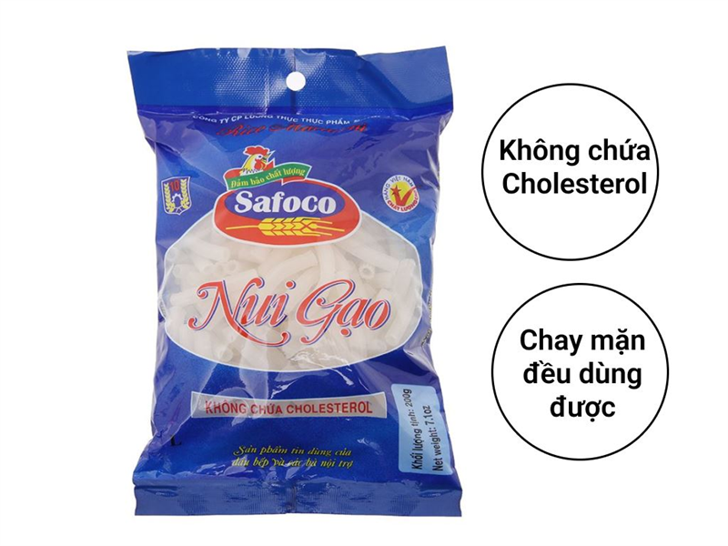 Nui gạo ống lớn Safoco 200g