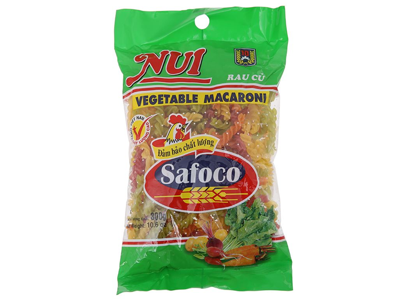 Nui xoắn rau củ Safoco 300g