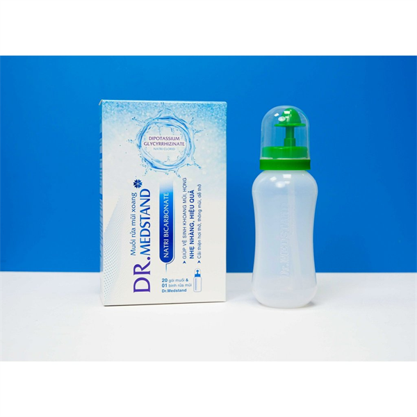 Bình xịt Dr Medstand (20 gói muối,1 Bình rửa mũi)
