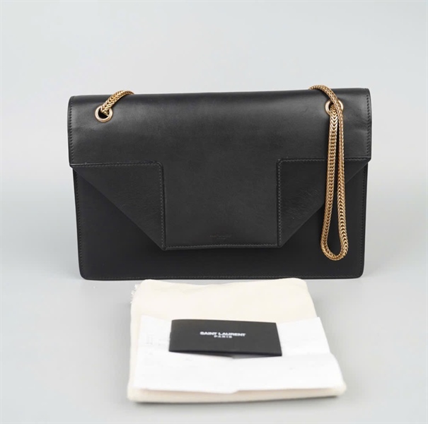 Túi YSL đeo chéo đen sz27 KG+