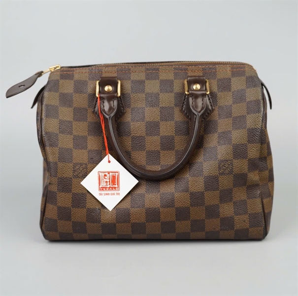 Túi LV Speedy ô vuông nâu sz25 KG+