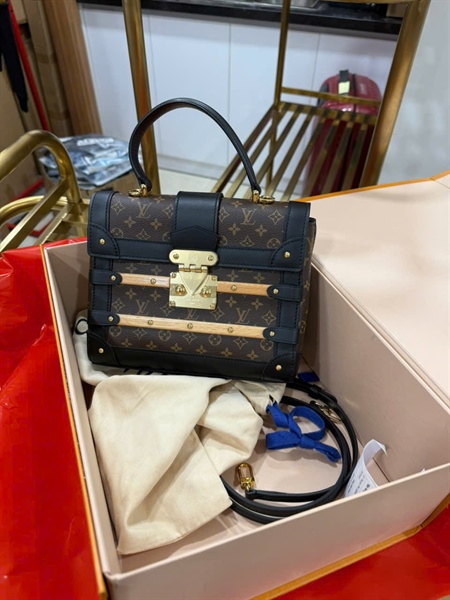 Túi LV Trianon handle hoa nâu sz21 KG+
