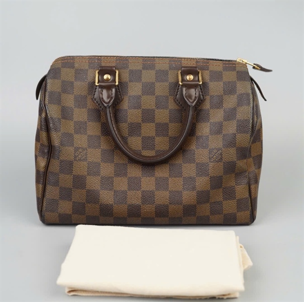 Túi LV Speedy ô vuông nâu sz25 KG+