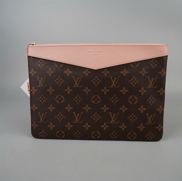 Túi LV Clutch hoa nâu (TN0199) sz29 +