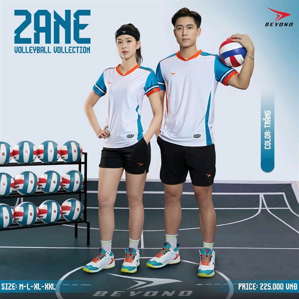 Quần áo bóng chuyền BEYONO ZANE, M=>2XL nam + nữ 220QAL