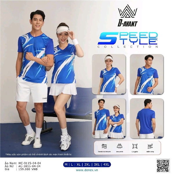 Áo thể thao nữ Donex AC3815R , M=>4XL