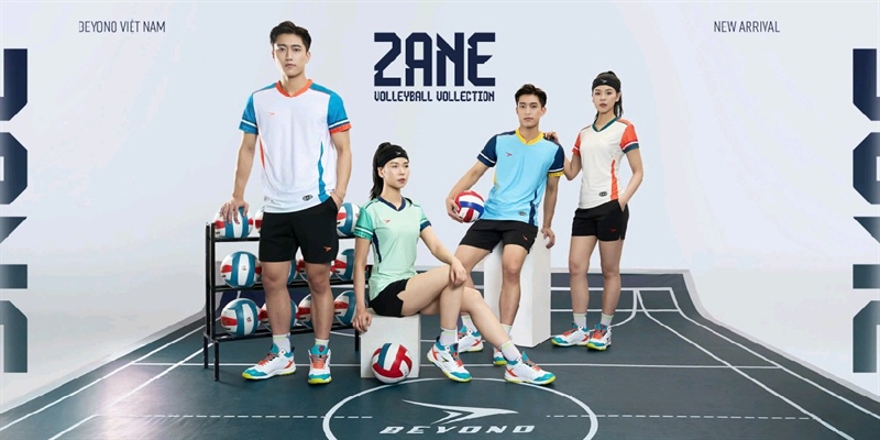 Quần áo bóng chuyền BEYONO ZANE, M=>2XL nam + nữ 220QAL