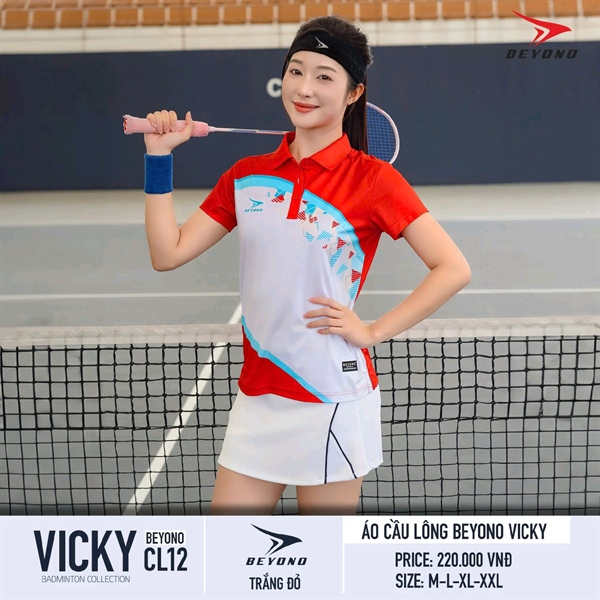 Áo cầu lông BEYONO VICKY CL12, M=>2XL 220QA