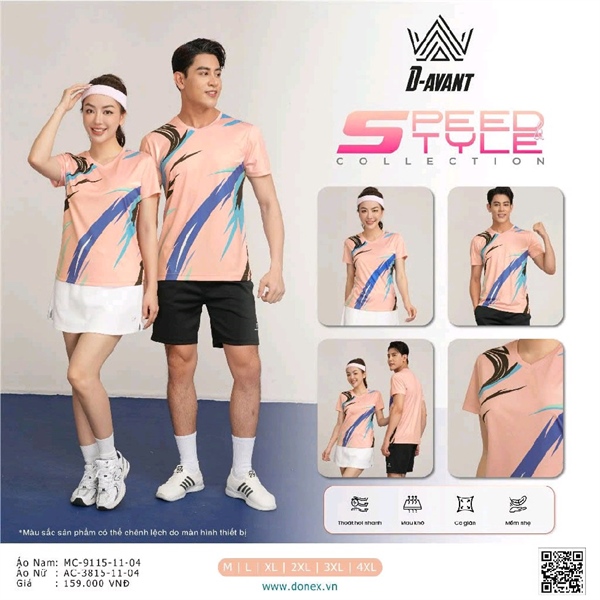 Áo thể thao nữ Donex AC3815R , M=>4XL