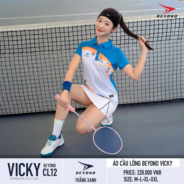 Áo cầu lông BEYONO VICKY CL12, M=>2XL 220QA