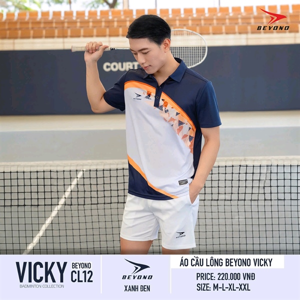 Áo cầu lông BEYONO VICKY CL12, M=>2XL 220QA
