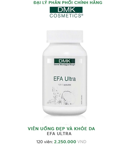 [CHÍNH HÃNG]Viên uống DMK EFA ULTRA đẹp da, đẹp móng tóc, cân bằng nội tiết, giảm mụn cơ thể 120v