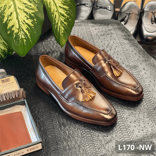 GIÀY LOAFER PHỐI CHUÔNG MŨI VUÔNG