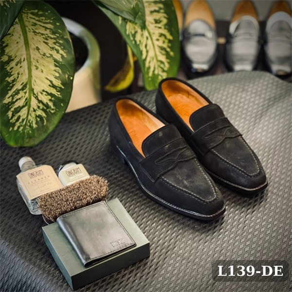 GIÀY LOAFER DA LỘN NÂU