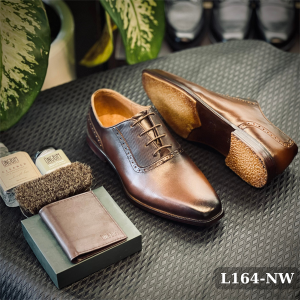 GIÀY OXFORD MŨI VUÔNG ĐẾ DA KẾP