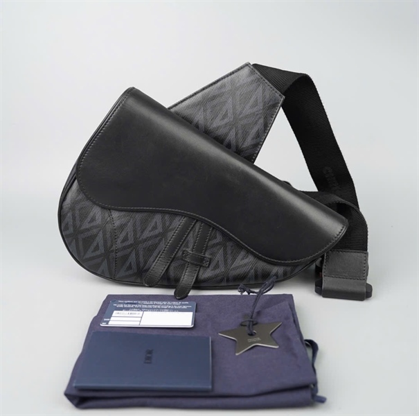 Túi Dior Saddle đen (16-BO-0262) sz27 KG+