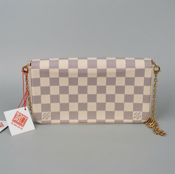 Túi LV Felicie ô vuông xám sz21 KG+