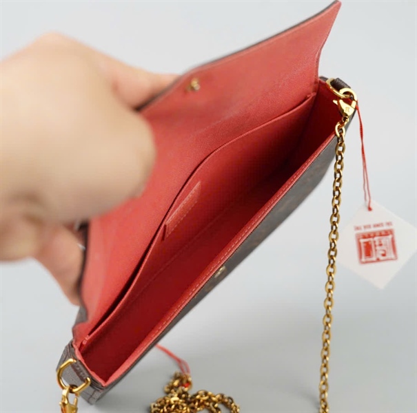 Túi LV Felicie hoa nâu sz21 KG+