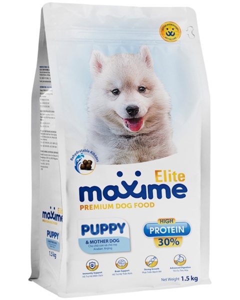 HẠT MAXIME ELITE CHO CHÓ BẦU VÀ CHÓ CON 1.5KG.