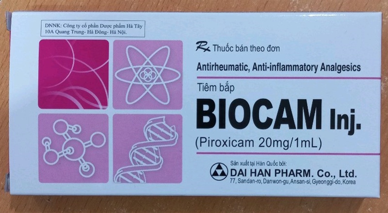 Biocam Inj (Piroxicam 20mg/1ml) (Hộp 10 ống x 1ml) - Korea