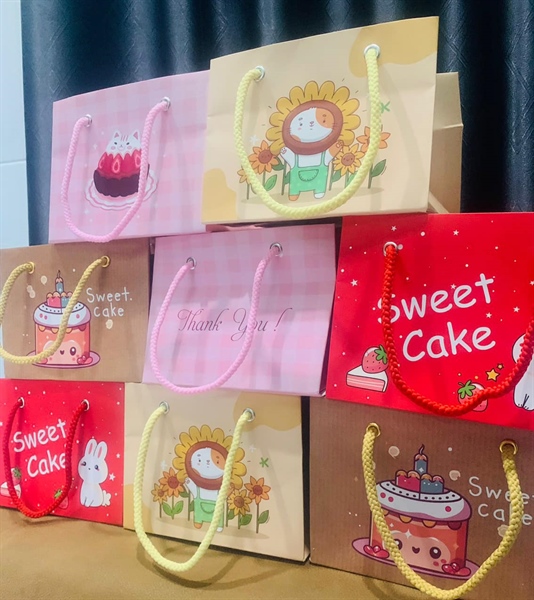 TÚI ĐỰNG HỘP BÃ MÍA/BENTO/MICA TIM (16X16 CAO 12CM)