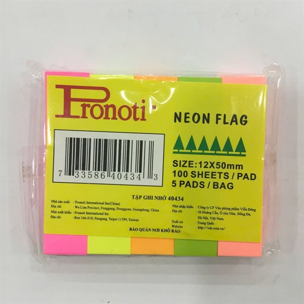 Giấy Note 5 Mảnh Pronoti 12x50mm