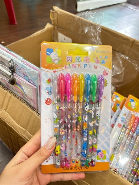Set 8 bút bi màu nhũ/ DH8005