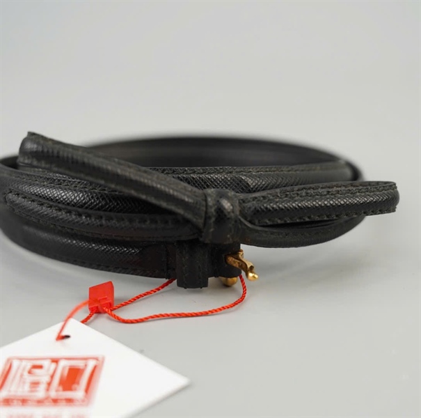 Thắt lưng Prada đen đính nơ bản 1.5cm dài 89cm +