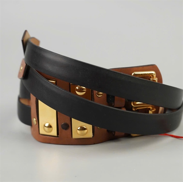 Thắt lưng Etro Milano đen 2 dây bản 7cm dài 92cm +