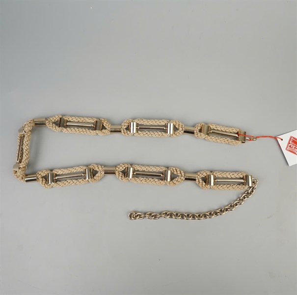 Thắt lưng Etro Milano vàng quấn dây bản 2.5cm dài 92cm +