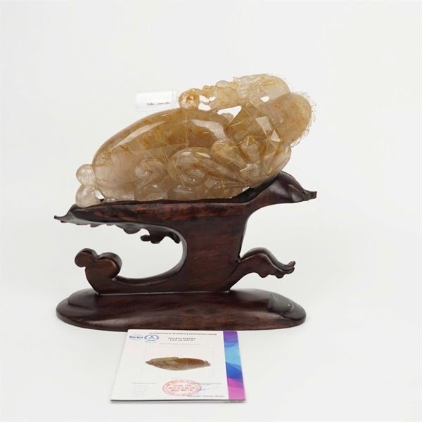 Tác phẩm rồng thạch anh tóc vàng 448536 KG+