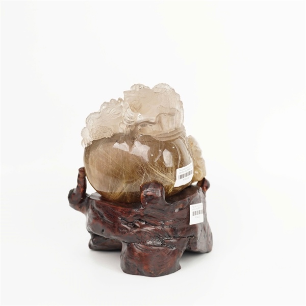 Tác phẩm thiềm thừ thạch anh tóc vàng 266247 KG+