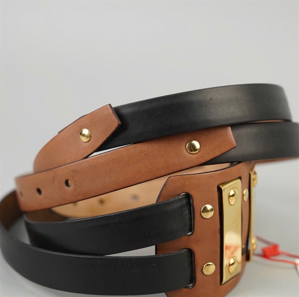 Thắt lưng Etro Milano đen 2 dây bản 7cm dài 92cm +