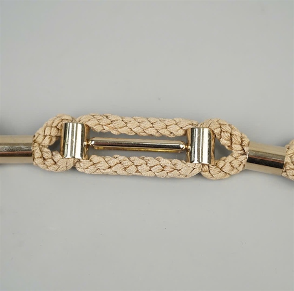 Thắt lưng Etro Milano vàng quấn dây bản 2.5cm dài 92cm +