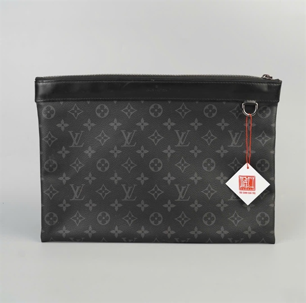 Túi LV Clutch hoa đen sz34 KG+